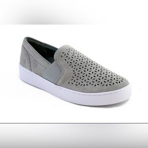 VIONIC Splendid Kani Suede Women's Slip-On Walking Shoes in Grey Size 9.5
